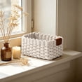 thumbnail image 4 of Luoshdecor Woven Rope Storage Basket Natural Paper Rope Organizer Basket Decorative Wicker Basket For Home Bathroom Bedroom Kitchen Office Sundries Cosmetics Toys, 4 of 6