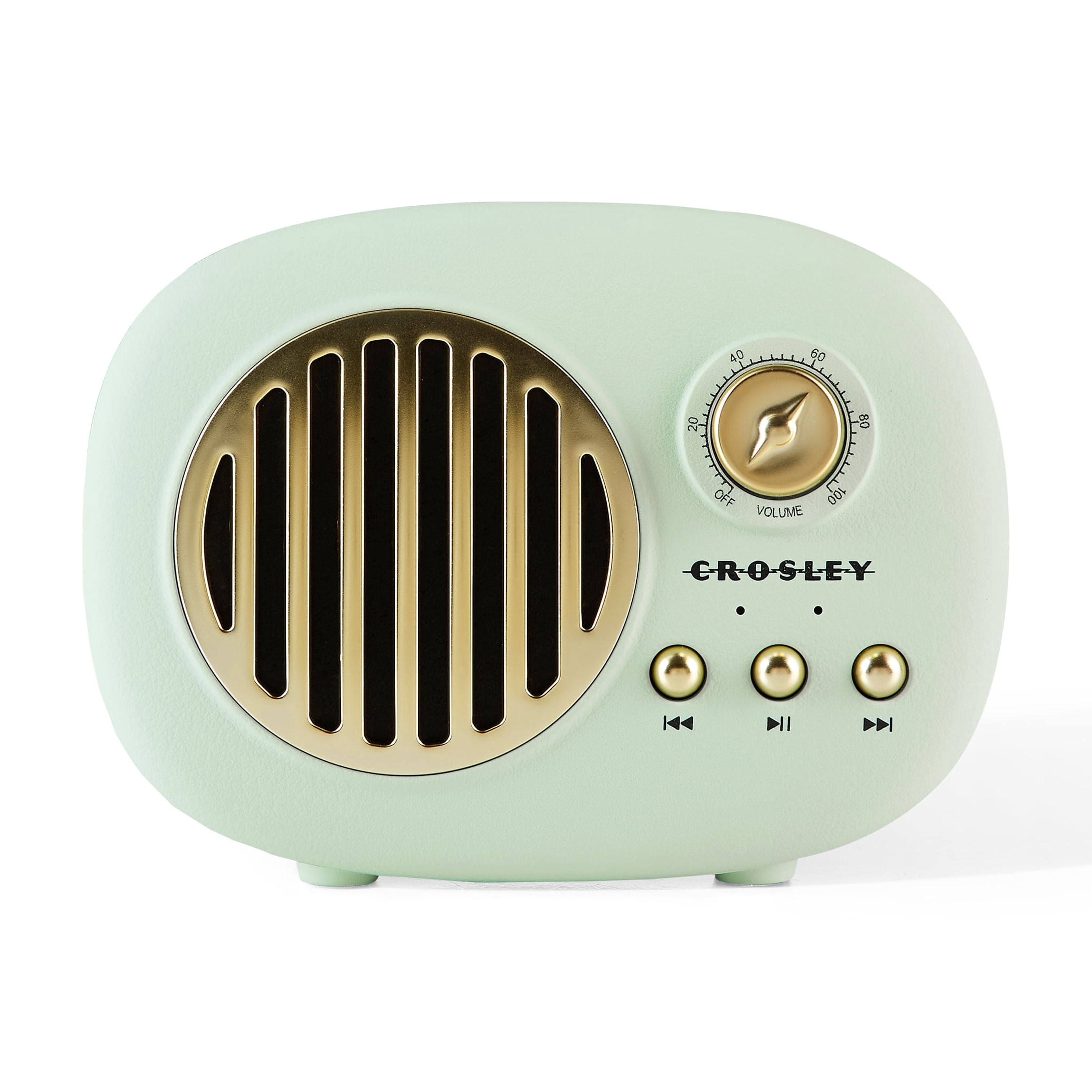 Crosley Piper Retro Portable Bluetooth Speaker with Microphone, Rechargeable, Modern, Vintage