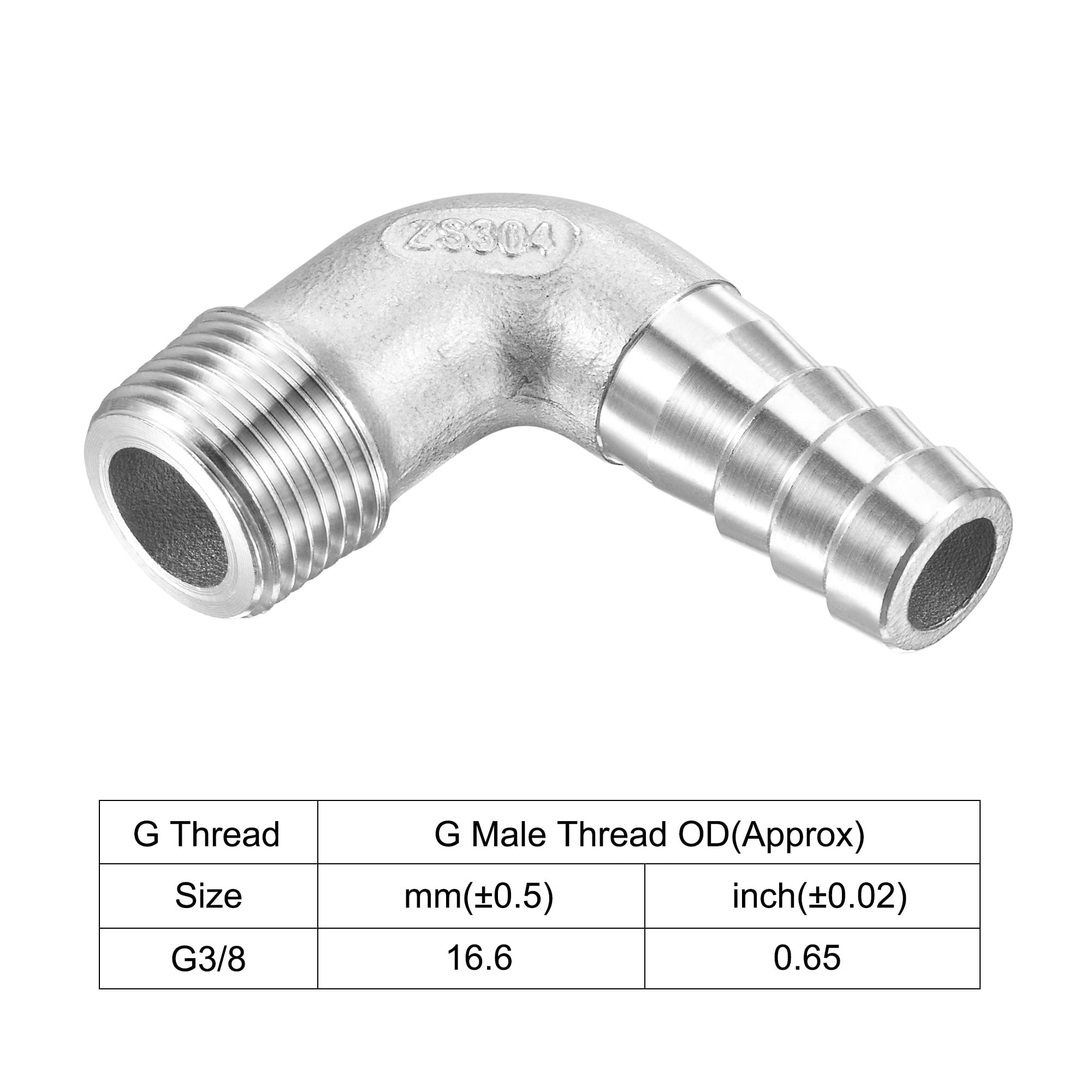 Stainless Steel Hose Barb Fitting Elbow NPT G1 G3/4 G1/2 G3/8 Male Female Pipe 