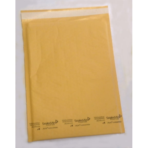 Jiffylite Cushioned Bubble Mailers, Size No. 4, Kraft Self-Seal, 9.5 x 13.5 inches - Pack of 25 Mailers