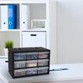 thumbnail image 6 of 9-Drawer Plastic Parts Storage Hardware and Craft Cabinet, Small Parts Organizer with Drawers, Black, 6 of 7