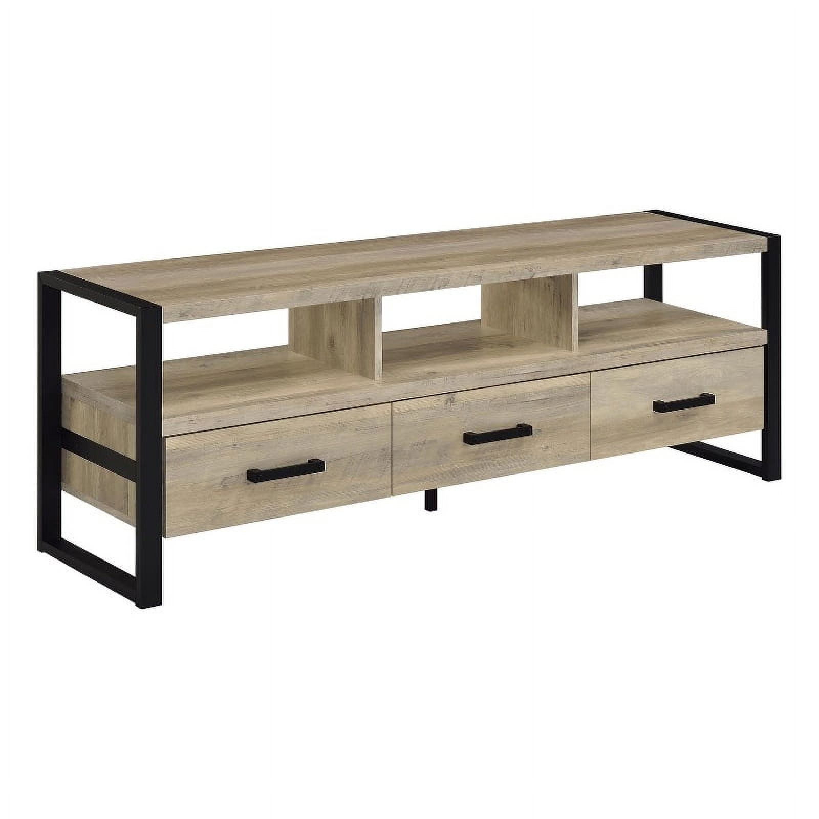 James 3-drawer Composite Wood 60" TV Stand Antique Pine