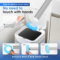 thumbnail image 2 of 2pack Toilet Brush Cleaning Kit Reusable Floor/Wall Mounted Toilet Bowl Brush and Holder Set with 40 Refill Head Deep Cleaning for Bathroom Bathtub Gray, 2 of 11