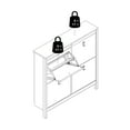 thumbnail image 4 of Tvilum Madrid 4 Drawer Shoe Cabinet, White, 4 of 18