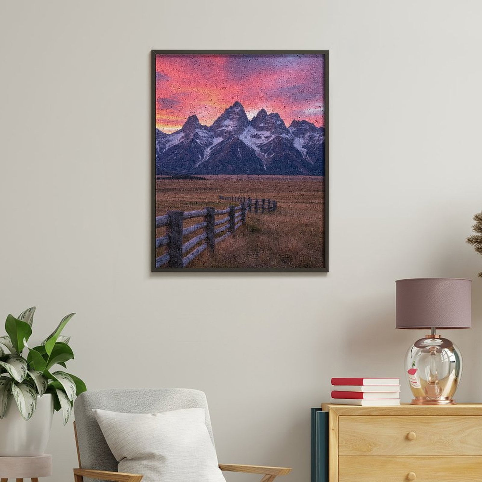 Paint by Numbers Kit for Adults, Mountain Sunset Scenic View Paint by Numbers, Easy Paint by Numbers Kit for Adults Beginner, DIY Adult Paint by Number Kits on Canvas, Home Decor