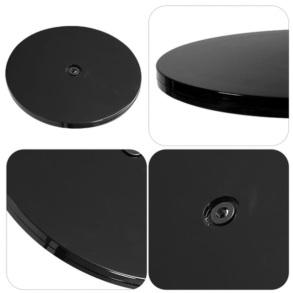 PAMINGONO Rotating Cake Stand 360-Degree Turntable Black ABS for Cakes