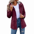 thumbnail image 7 of Enjoytime Rain Jacket Women Long Sleeve Lightweight Waterproof Windbreaker Travel Outdoor Raincoat With Hood Plus Size Womens Clothing, 7 of 7