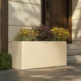 thumbnail image 3 of TerraDeco 42 Inch Rectangular Concrete Planter（42Lx14Wx15H，58 Pounds）,Durable All-Weather Use with Drainage Holes,Large Rectangular Planter  for Outdoor Indoor Plants, 3 of 5