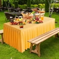 thumbnail image 3 of Solid Color Conferences Table Skirt Proof Decorative Polyester Tablecloth Wrinkle Ruffled Banquet Wedding, 3 of 5