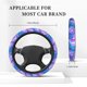 thumbnail image 3 of Balery Swirl Blue And Purple Fundas elásticas antideslizantes para volante, funda protectora universal para hombre y mujer, 15 pulgadas, accesorios para coche., 3 of 6