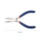 thumbnail image 3 of Juego de alicates de punta plana de 5,12 pulgadas de acero inoxidable 316, abridor de anillos de salto de cadena microdelgada, herramienta de joyería moldeadora de flexión azul Fokelyi LRWJ231, 3 of 6