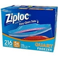 thumbnail image 2 of Ziploc Double Zipper Freezer Bags - Quart - 4/54 Ct. [216 Bags], 2 of 3