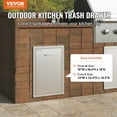 thumbnail image 3 of VEVOR 16Wx22Hx16D Propane Tank Drawer Stainless Steel Pull Out Trash Drawer with Handle, 3 of 12