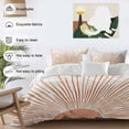thumbnail image 3 of 3 Piece Boho Abstract Sun Duvet Cover Set California King,Microfiber Comforter/Quilt Cover with Corner Ties and 2 Pillowcases,Modern Beige Sun Light Lines All Season Soft Bedding with Zipper Closure, 3 of 8
