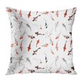 thumbnail image 1 of BOSDECO Housse de Coussin Motif Rouge Poisson Koi 18x18 Pouces, 1 of 1