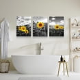 thumbnail image 4 of Canvas Wall Art For Bedroom Wall Decoration For Living Room Black And White Sunflower Flowers Painting Framed Wall Decor For Kitchen Bathroom Modern Artwork Home Decor Wall Picture 12x16, 4 of 6