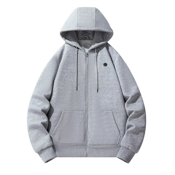 AherBiu Plus Size Heated Jacket for Women with Battery Pack Winter Zip up Hoodies Electric Warm Coat Sweatshirt