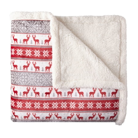 Better Homes & Gardens Full/Queen Sherpa Blanket, Multiple Colors