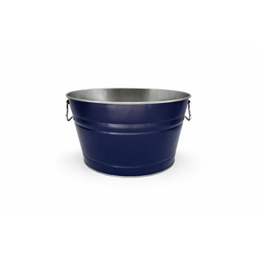 Large Blue Party Tub, Metal, 14.5 Inch, by Behrens