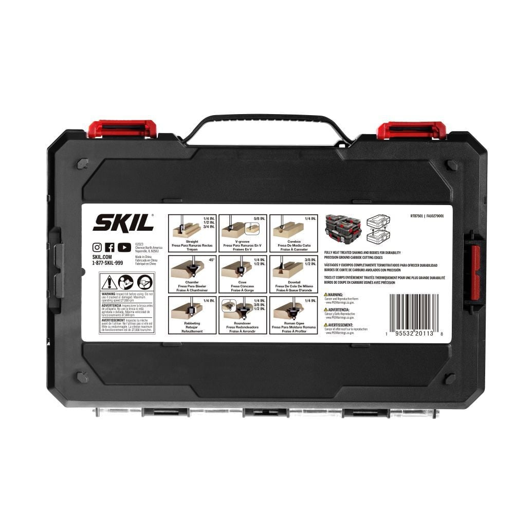 Skil Carbide-Tipped Router Bit Set 15 Piece