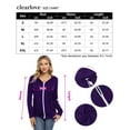 thumbnail image 7 of Women Casual Long Sleeve Hoodie Jacket Zip Up Sweatshirt with Pockets, 7 of 7