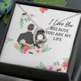 thumbnail image 2 of I Love You Because You Are My Life Forever Necklace w Message Card, 2 of 7