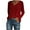Red, variant on Scyoekwg Womens Pullover Tops Long Sleeve Shirts V-Neck Basic Plus Size Tops Vintage Solid Color Loose Fall Clothes Lightweight Casual Pullover
