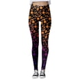 thumbnail image 5 of Womens Halloween Leggings Elastic High Waist Funny Print Slim Fit Lifting Tights Pants Workout Yoga Pants, 5 of 6