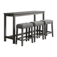 thumbnail image 2 of Picket House Furnishings Wood Multi-Purpose Bar Table Set in Charcoal, 2 of 15