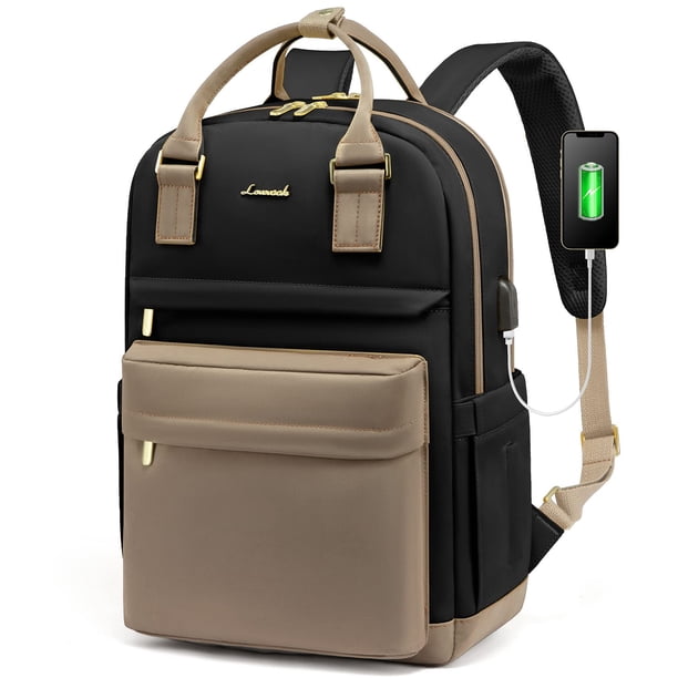 Mochila para portátil LOVEVOOK impermeable con puerto USB de 15,6 pulgadas para hombres y mujeres