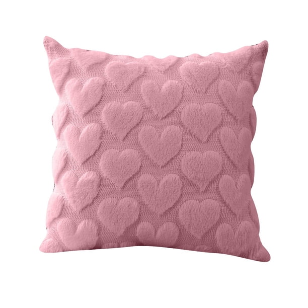 Funda decorativa en forma de corazón, cojín suave para sofá, dormitorio y salón, funda protectora