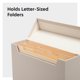 thumbnail image 4 of Caja de almacenamiento SMEAD, con tapa abatible, lino natural, color beige, 4 of 6