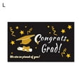 thumbnail image 2 of Neinkie Soft Fabric Class Graduation Photography Backdrop Black and Gold Bachelor Cap Balloon Grad Congrats Party Banner Background for Picture Photo Photobooth Decoration, 2 of 2