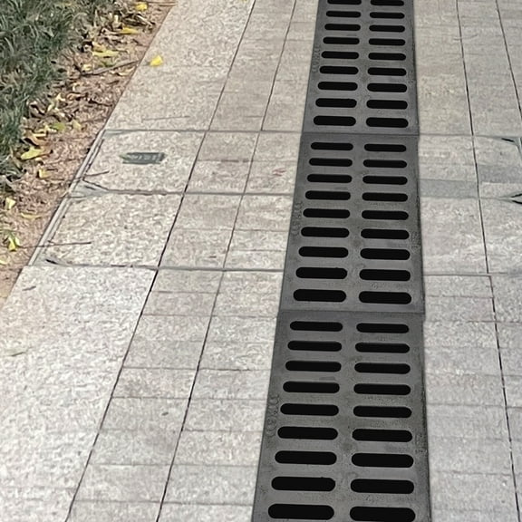 Shzicmy 3* Drainage Trench & Driveway Channel Drain Grate Outdoor Channel Drainage Cover