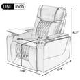 thumbnail image 2 of Harper & Bright Designs Power Motion Recliner with Cup Holders Ambient Lighting, USB Charge Port, 360 Swivel Tray Table, Hand in-Arm Storage, Gaming Recliner Chair, 2 of 17