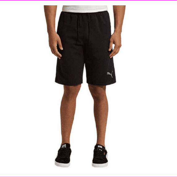 Puma Men's Formstripe Short w/Side Pockets and Drawstring Waist L/Black