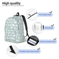 thumbnail image 4 of Lsque White Swan Pattern Canvas Daypack, Durable Backpack, High-quality Versatile Backpack,Vintage Compact Backpack-Small, 4 of 6
