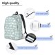 thumbnail image 3 of Disketp White Swan print Canvas Backpack Lightweight Travel Daypack Student Rucksack Laptop Backpack-, 3 of 5