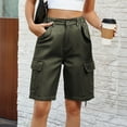 thumbnail image 6 of 2025 High Waisted Jean Shorts Womens Bermuda Shorts Knee Length Summer Casual Wide Leg Denim Shorts Trendy Y2K Baggy Cargo Shorts Jorts Stretchy Plus Size Long Shorts With Pockets Clearance 9 Inch, 6 of 8