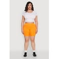 thumbnail image 2 of Womens Plus Size Caged Mesh Detail Side Pocket Bike Shorts, 2 of 6