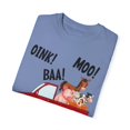 thumbnail image 3 of Hilarious Oink Baa Moo Ranch Farmstead Animals Enthusiast Humorous Rancher Vineyard Livestock Critters Lover Unisex Garment-Dyed T-shirt, 3 of 4