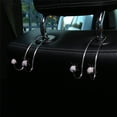 thumbnail image 2 of Gancho para reposacabezas de asiento de coche GM, soporte para colgar bolsos, carteras y bolsas de la compra (paquete de 2), color blanco fresa, 2 of 5