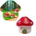 thumbnail image 2 of Cute Mushroom House Ornament, Miniature Resin Tabletop Decor for Fairy Garden, DIY Terrarium & Mini Landscape Accessories, Charming Desk Decor, 2 of 5