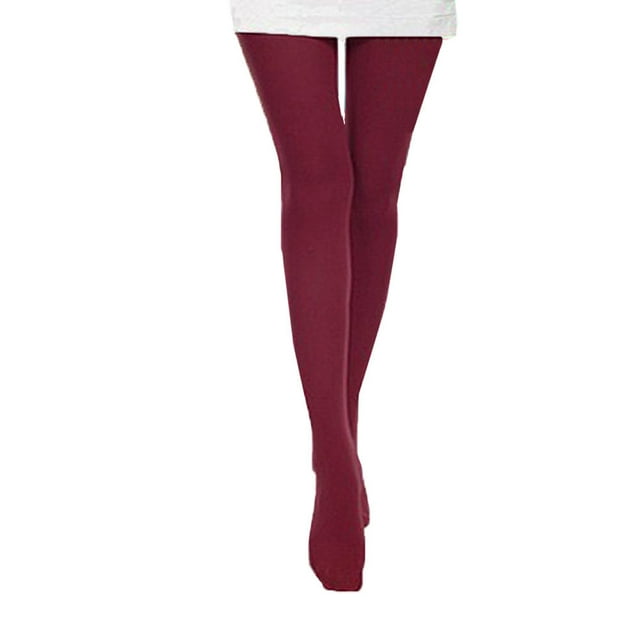 Chaussettes Rouges Automne Collants Opaques Bruns Couleur Bonbon Leggings Collants Pied de Lit