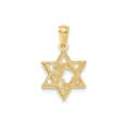 thumbnail image 4 of 14k Yellow Gold Star of David Pendant with Textured Finish, Chai Hebrew Symbol Necklace for Men and Women, Jewish Spiritual Jewelry for Faith, Heritage, Protection, Daily Wear, 4 of 6