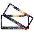 thumbnail image 2 of Colorful Forest Floral License Plate Cover 2 PCS Colorful Floral Licenses Plates Frames Front Licenses Plate Covers Car Tag Frame for Women Men US Vehicles 2 Hole Aluminum License Plate Frames, 2 of 6