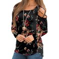 thumbnail image 2 of Tops sin tirantes con estampado de cuello redondo y manga larga a la moda de verano para mujer Fridja hj696, 2 of 7