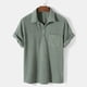thumbnail image 1 of Camisas de verano KIHOUT para hombre, liquidación, moda de verano para hombre, camisas casuales de manga corta con botones en color liso., 1 of 4