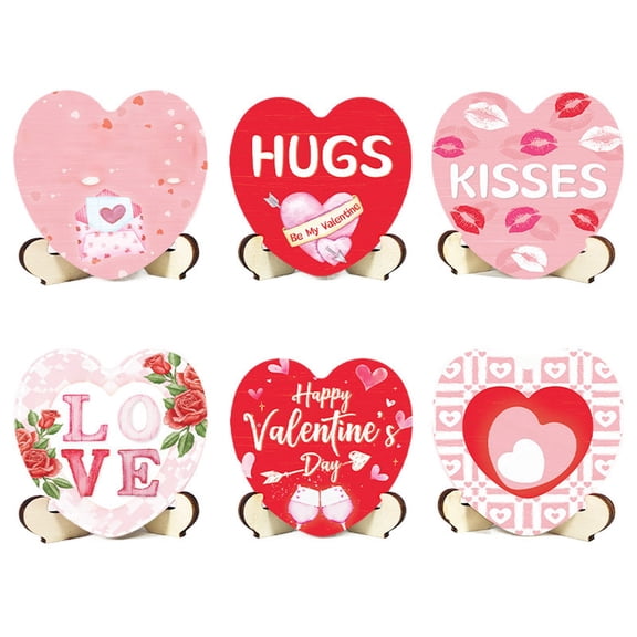 Valentines Day Decorations Clearance! Heart Shaped Wooden Love Sign Tabletop Centerpiece Decor Love Wooden Decor Valentine's Day Wedding Table Decor Valentines Day Table Centerpiece Sign Love