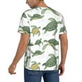 thumbnail image 2 of Zufioo Cute Turtle Print Men's Baseball Short Sleeve, Moisture Wicking Button-Down Hip Hop Tee-3X-Large, 2 of 7